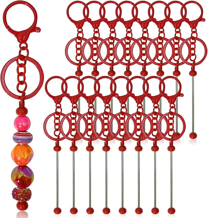 28 Pcs Beadable Keychain Bars by DNLEGULI
