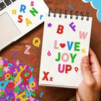 469 Pcs Glitter Foam Stickers, Letter Shapes Stickers, 7 Sheets Colorful 3D - Image 8