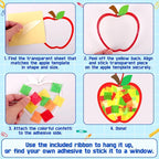 Renbuzhu 40PCS Back to School Apple-Shaped Crafts Bulk: Tissue Paper Sign - Image 5