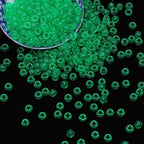 1000Pcs Pony Beads Bracelet 9mm Green Glitter Plastic Barrel Pony Beads - Image 3