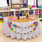 Thenshop 70 Pcs Classroom Teacher Desk Decor DIY Teacher Table Skirt Giant - Image 3
