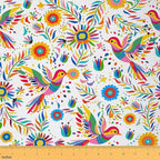 Feelyou Colorful Birds Outdoor Fabric by The Yard, Mexican Style Floral Leaves by Feelyou