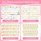 Flasoo 304Pcs Gold Charms for Jewelry Making, Keychains and Crafts - Image 2