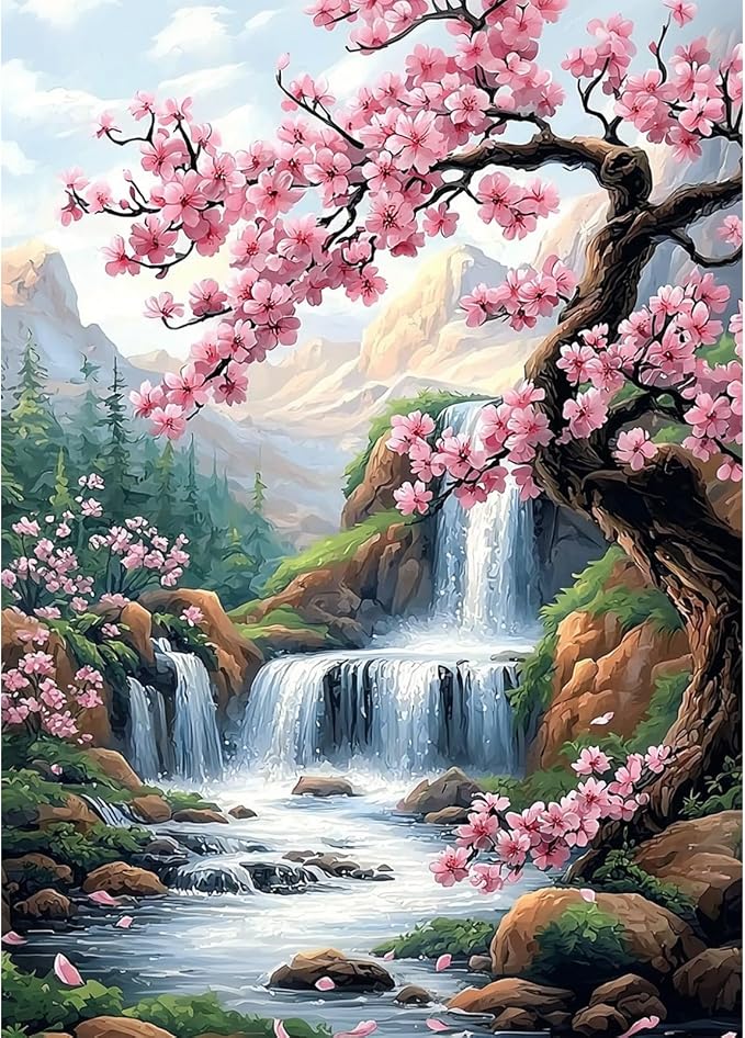 Lxmsja Cherry Blossoms Diamond Art Kits by Lxmsja