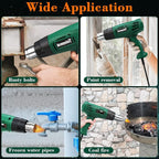 Heat Gun, Heavy Duty Hot Air Gun Kit Dual Temperature Settings 572℉~932℉ - Image 6