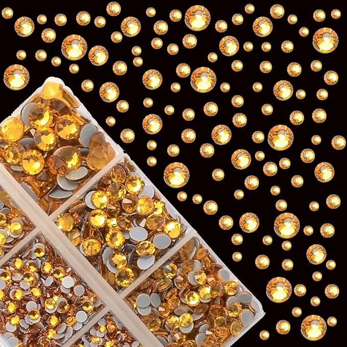 4000Pcs Mixed Size Hot Fix Round Crystals Gems Glass Stones Hotfix Flat Back - Image 2