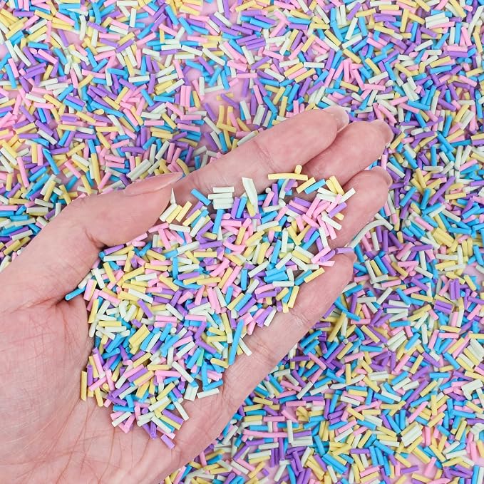 DIYASY 180g Fake Sprinkles, 6.35 oz Non-Edible Resin Sprinkles Faux Plastic by HandicraftsandDecoration