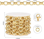 6.5FT Shiny Gold Plated Jewelry Roll of Chains - Image 4