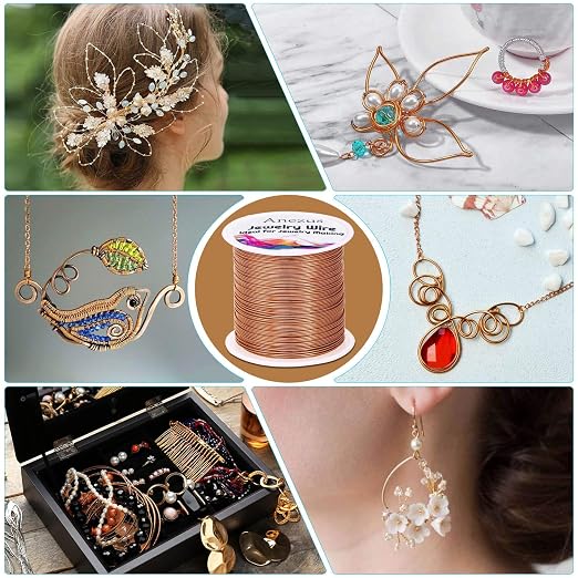 22 Gauge Jewelry Wire, Anezus Craft Wire Tarnish Resistant Copper Beading Wire - Image 7