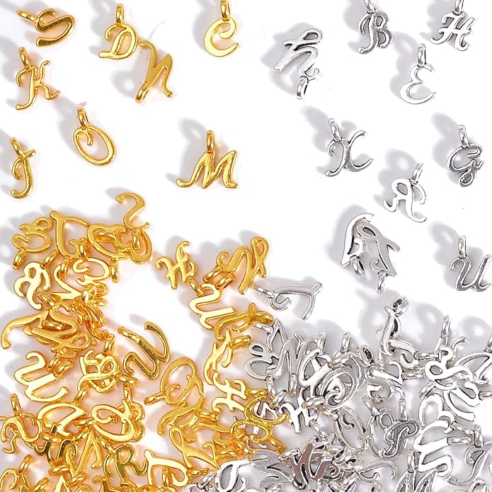 stino 200Pcs A-Z Metal Letter Charms by stino