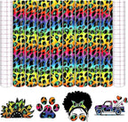 Tintnut Colorful Leopard Permanent Vinyl 8 Sheets 12x10in Adhesive Vinyl | by Tintnut