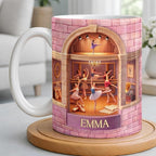 Personalized Ballerina Mug, Custom Name Dance Gift - Image 2