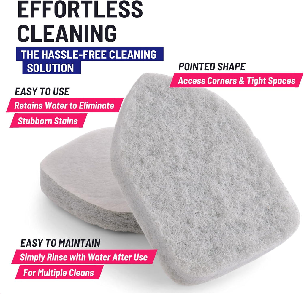 Replacement Scrubber Refill for Moku Home Extendable Tub Tile Shower Brush for Cleaning Non-Scratch (2X Scrubber Sponge Gray)