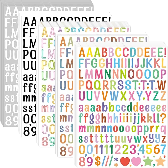 Letter Stickers 0.5 inch, Self-Adhesive Vinyl Waterproof ABC Letter Stickers by Unknown