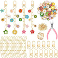 AUGSUN 189Pcs Flower Keychain Making Kit Floral DIY Keychain Craft | Colorful by AUGSUN