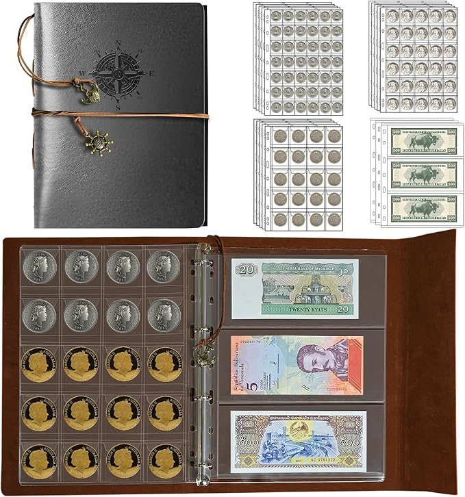 Coin Collection Book Holder for Collectors, 428 Pockets Coin Collection by Thankyouformakingourdesignsyourstory
