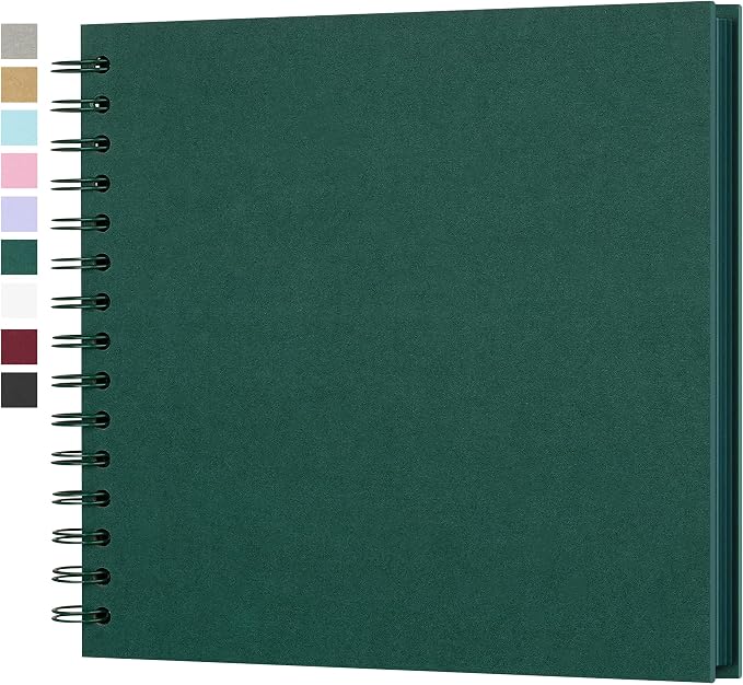 Yopih 8x8 Inch DIY Scrapbook Photo Album, Hardcover Kraft Paper Acid-Free by Yopih