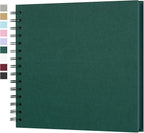 Yopih 8x8 Inch DIY Scrapbook Photo Album, Hardcover Kraft Paper Acid-Free by Yopih