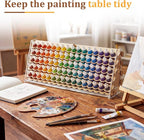 Colingmill Wooden Paint Organizer Storage Rack, 80 Holes Miniature Model Paint - Image 5