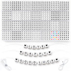 1400 PCS 6x6mm Cube Alphabet Letter Beads by artificialplants