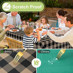 Smiry Rectangle Table Cloth, Waterproof Vinyl Tablecloth - Image 5