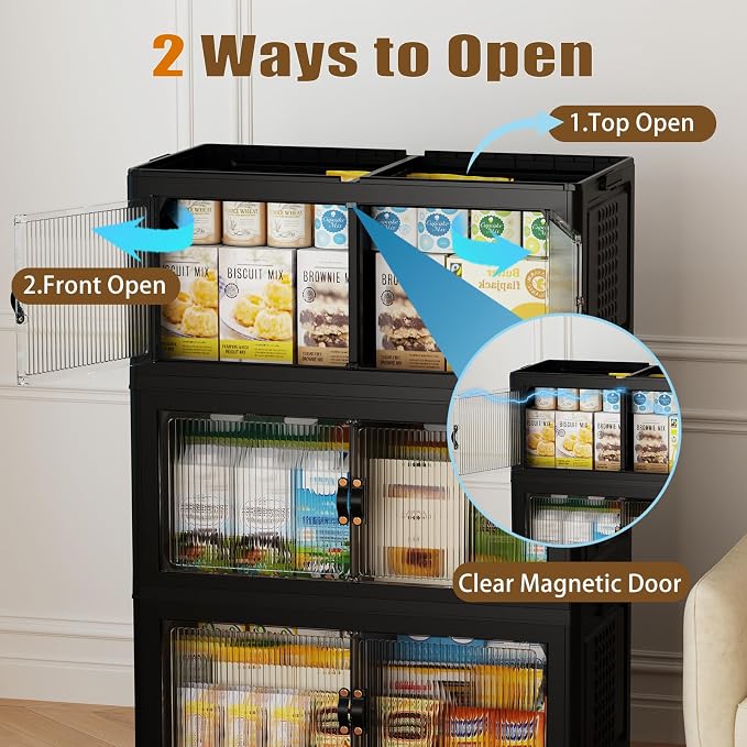 SAILUN 145Gal/579Qt Stackable Storage Bins Folding Collapsible Storage Bins - Image 3