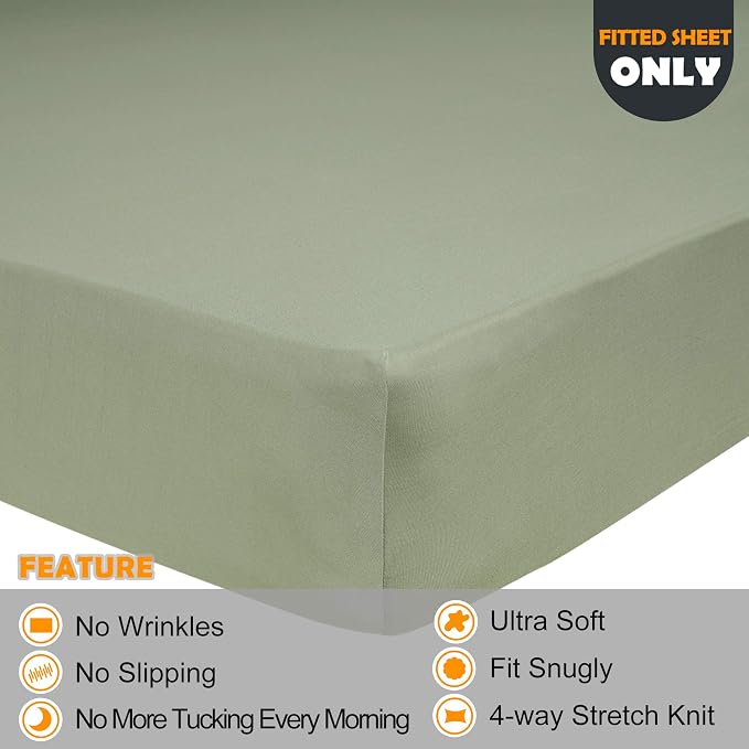 Soft Stretch King Size Fitted Sheet Only - Image 4