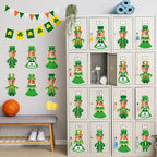 OBUSATT 60 Pcs St. Patrick's Day Leprechaun Hats Theme Cutouts Hat and Beard - Image 6
