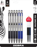 Zebra Pen F-301 Ballpoint Black and Blue Ink Fine Point 0.7mm Stainless Steel by ZebraPen