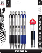 Zebra Pen F-301 Ballpoint Black and Blue Ink Fine Point 0.7mm Stainless Steel by ZebraPen