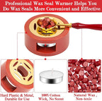 Red Wax for Letters Stamp Seals, Paxcoo 312pcs Stamp Wax Kit - Image 4