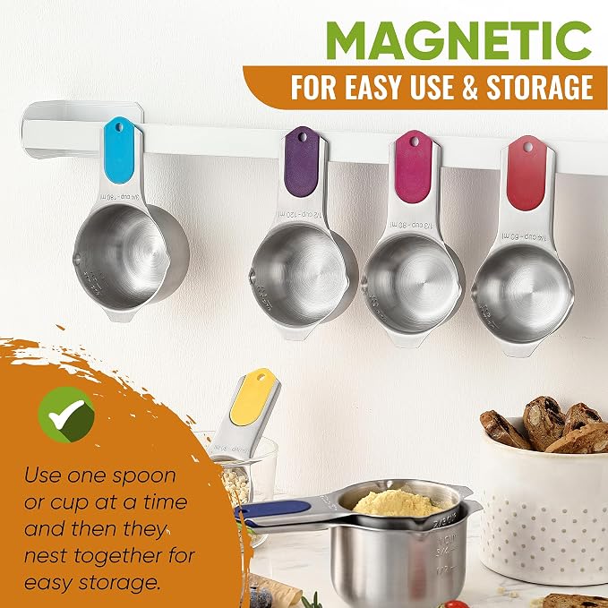 Spring Chef 15 Magnetic Measuring Cups & Spoons Set - Image 4