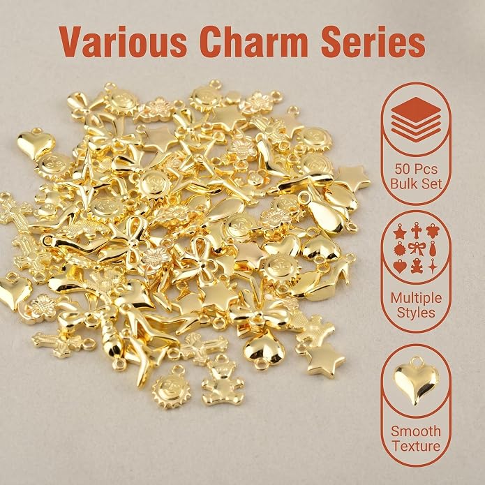 KJML DIY Cute Keychain Charms Bulk 30pcs Pendant Bracelet Charms - Image 2