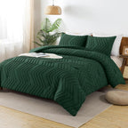 Andency Dark Emerald Green California King Comforter Set, Cal King Boho Soft - Image 7
