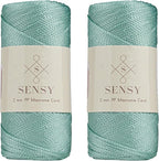 Sensy Premium 2 Pack of 2mm 251 Yards Polyester Rope 100% Polypropylene Cord by SSENSY