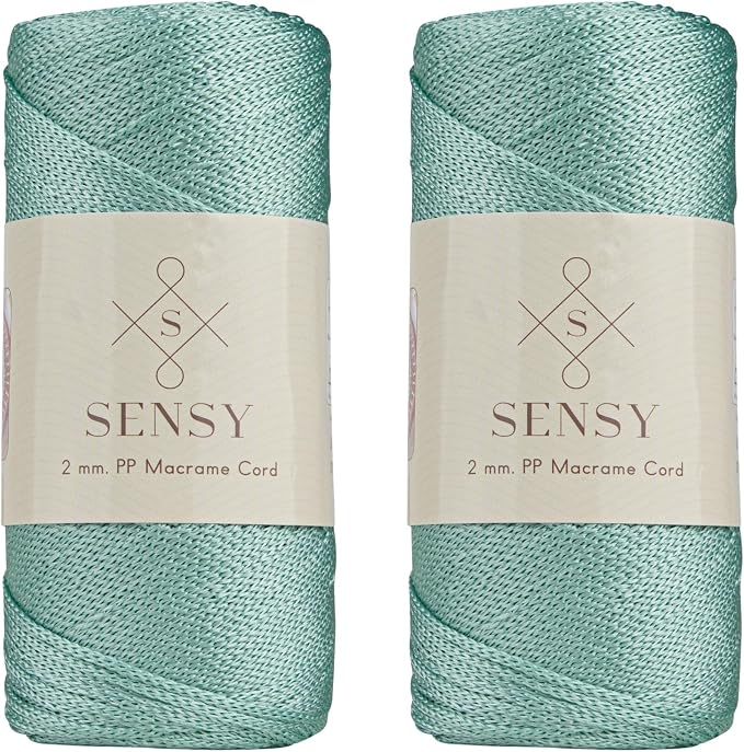 Sensy Premium 2 Pack of 2mm 251 Yards Polyester Rope 100% Polypropylene Cord by SSENSY