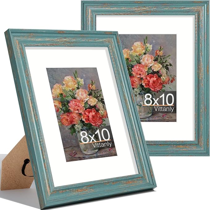 Vittanly 8x10 Picture Frames Set of 2, Ornate Vintage Photo Frame by Vittanly