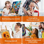 Fountor Paint by Numbers Kit for Adults Beginner, Flower Adult Paint by Number - Image 7