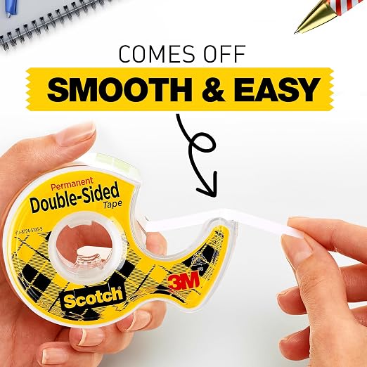 Scotch Double Sided Tape, Permanent Photo-Safe Adhesive, 1/2 inch x 500 inches - Image 6