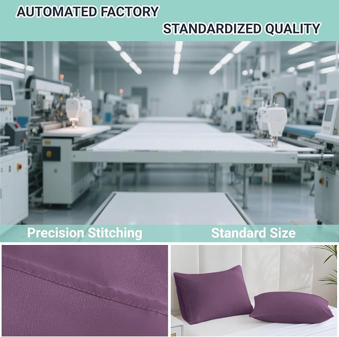 ZPECC Pillow Cases Queen Size Set of 4, 20x30 Envelope Closure Pillowcases - Image 4