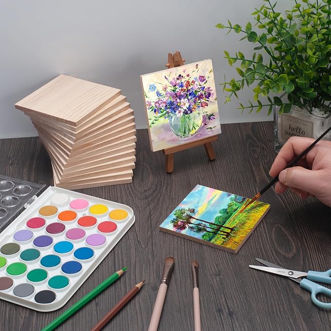 4″ X 4″ Wood Squares Wooden Blocks - Image 4