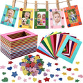 Jetec 48 Pieces Colorful Felt Photo Frames Holiday Picture Frames and 100 by Jetec