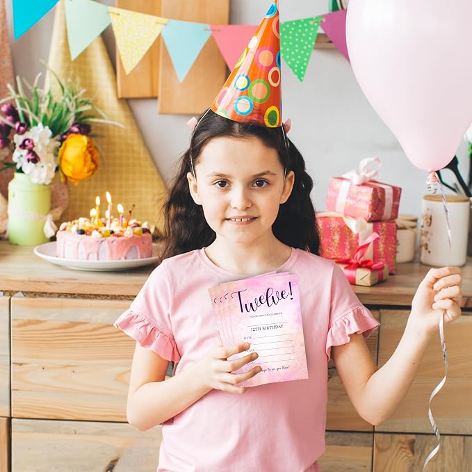 Pink Lover Birthday Invitations, 25 Double-Sided Invitation Cards - Image 7