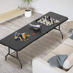 VINGLI 8 Foot Plastic Folding Table Portable Long Table - Image 5
