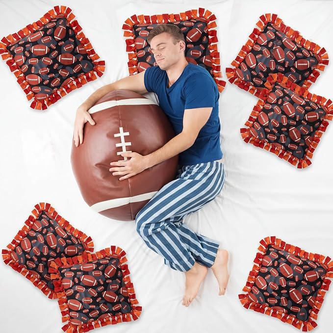 Chunful 6 Sets Football Sports Ball Tied Pillow Craft Kit DIY Football Pillow - Image 4