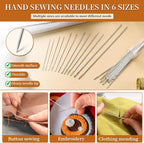 42 PCS Big Eye Steel Sewing Needles Kit, 6 Size Steel Needles - Image 3