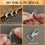 274Pcs Keychain Making Kit, Keychain Craft Including Key Chain Hooks, Key Rings - Image 5