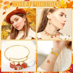 SANNIX 350pc Fall Charms, Thanksgiving Enamel Pumpkin Maple Leaf Turkey Autumn - Image 7