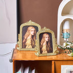 4x6 Ornate Gold Picture Frame, Vintage Roman Texture Photo Frame, Hand-Crafted - Image 5