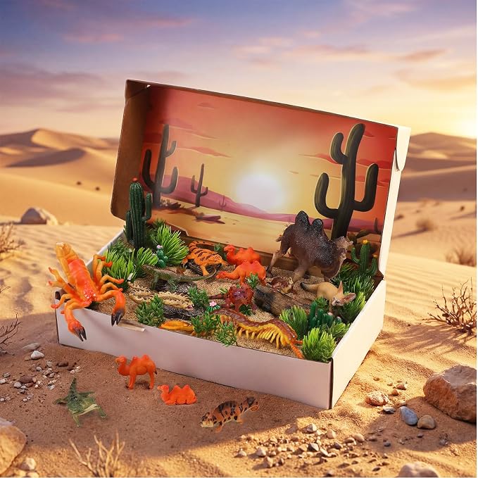 48 Pcs Desert Diorama Kit Habitat Project Box Set 3D Desert Diorama Supplies - Image 5